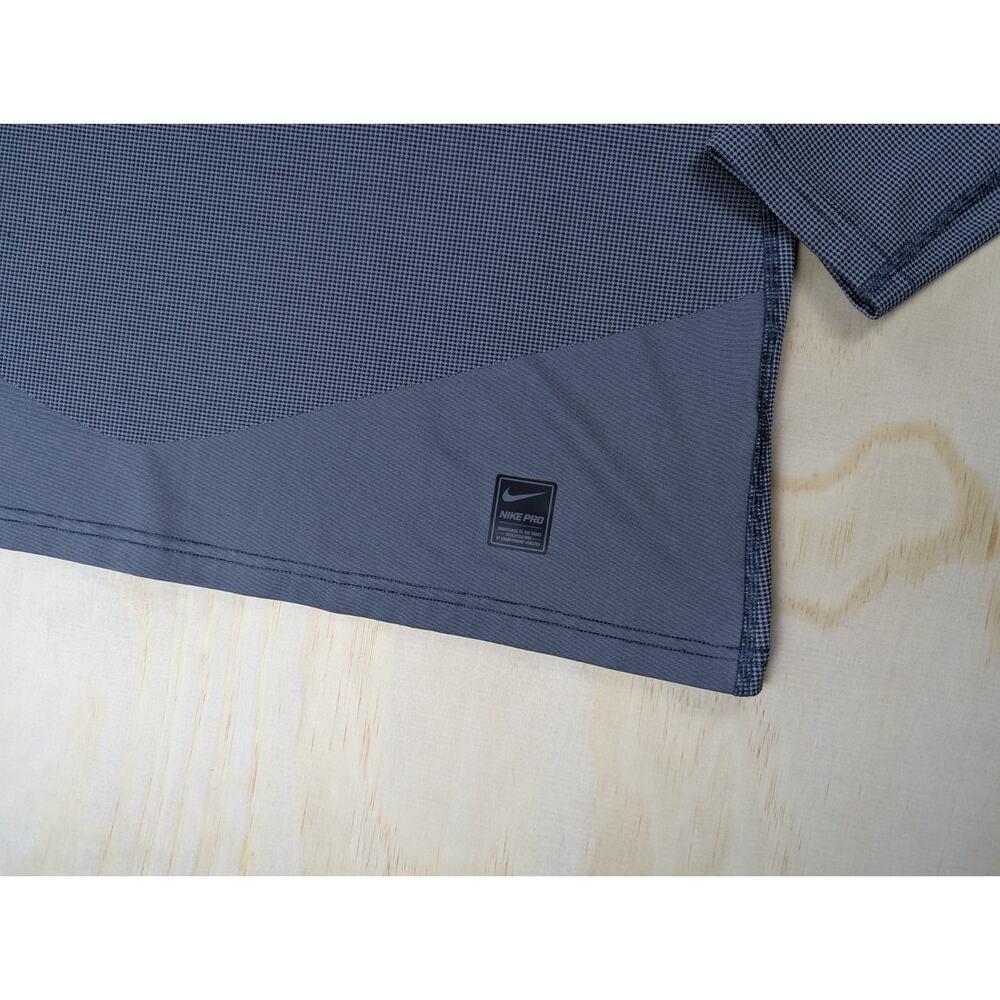 Nike Men's XL Pro Hyperwarm Fitted Long Sleeve Shirt Padded Chest Gray - Picture 3 of 9